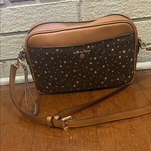 Michael Kors Tan and Black Star Crossbody Bag
